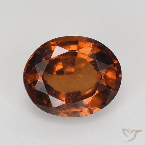 2.33ct Naturale Arancione rossastra Granato hessonite, Ovale, VS-SI