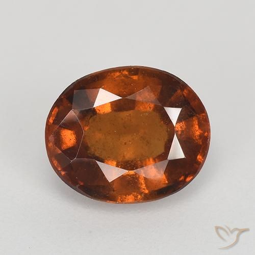 2.21ct Naturale Arancione Ambra Granato hessonite, Ovale, VS-SI