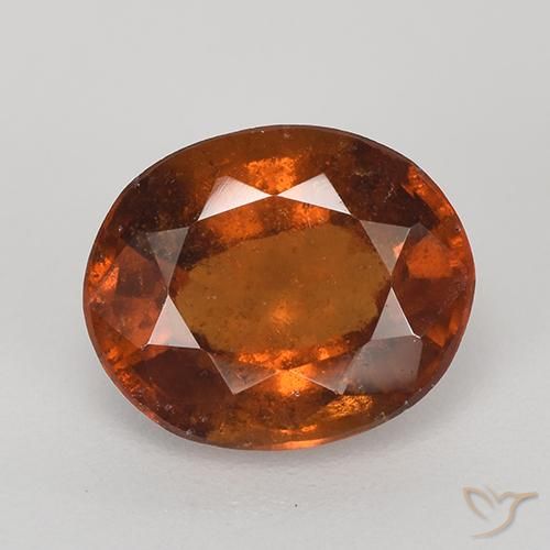 2.73ct Naturale Arancione scuro Granato hessonite, Ovale, VS-SI