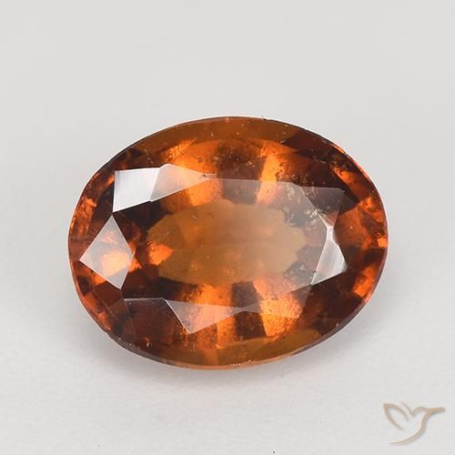 Granato hessonite Arancione scuro naturale da 2.37 ct, Ovale, VS-SI