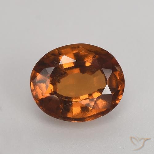 1.38ct Naturale Arancio medio-scuro Granato hessonite, Ovale, VS