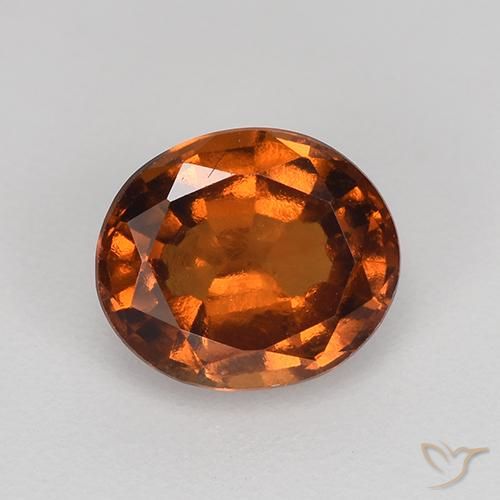 1.45ct Naturale Arancio medio-scuro Granato hessonite, Ovale, VS