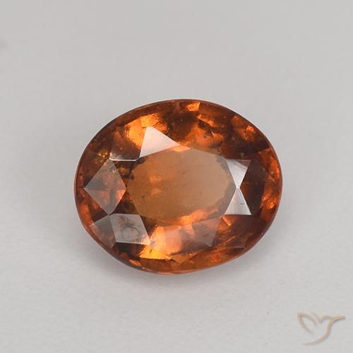 Granato hessonite Arancione scuro naturale da 1.15 ct, Ovale, VS