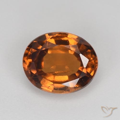 1.35ct Naturale Arancio medio-scuro Granato hessonite, Ovale, VS
