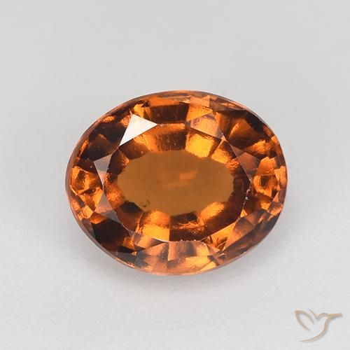 1.48ct Naturale Arancio medio-scuro Granato hessonite, Ovale, VS