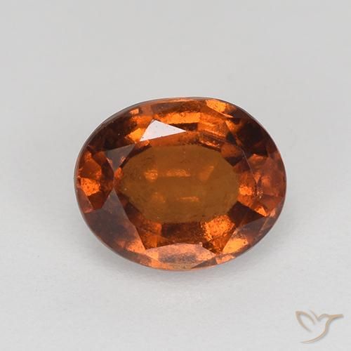 1.40ct Naturale Arancione scuro Granato hessonite, Ovale, VS