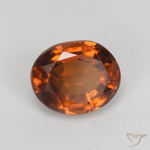 Granato hessonite Arancione scuro naturale da 1.40 ct, Ovale, VS