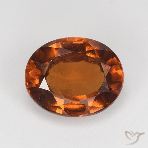 1.63ct Naturale Arancio Medio Granato hessonite, Ovale, VS