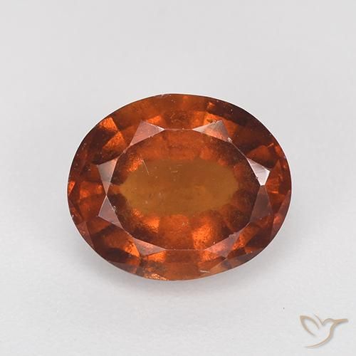2.50ct Naturale Arancione scuro Granato hessonite, Ovale, VS