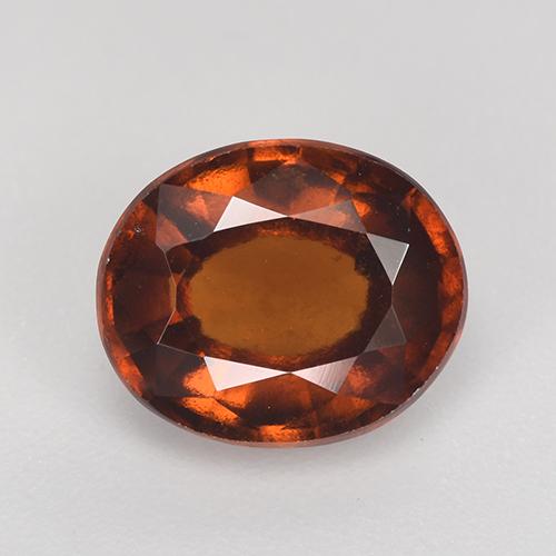 Granato essonite naturale arancione da 3,03 ct, taglio ovale, VS