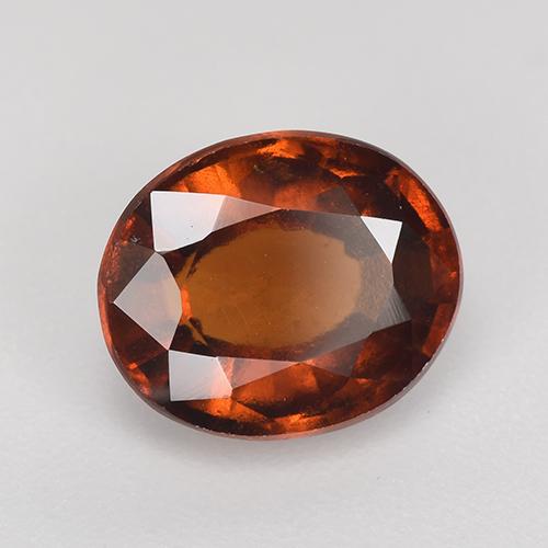 Granato essonite naturale arancione da 3,03 ct, taglio ovale, VS