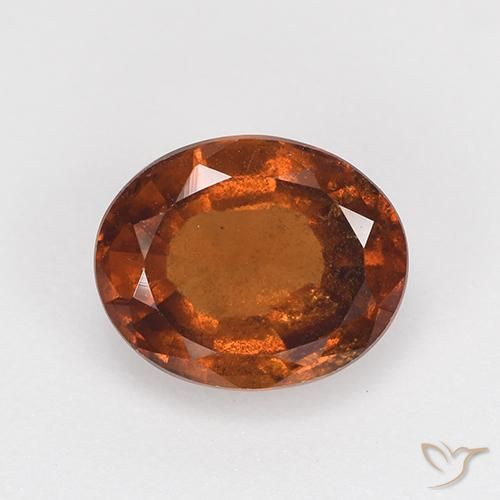 2.08ct Naturale Arancione Ambra Granato hessonite, Ovale, VS-SI, Photo A
