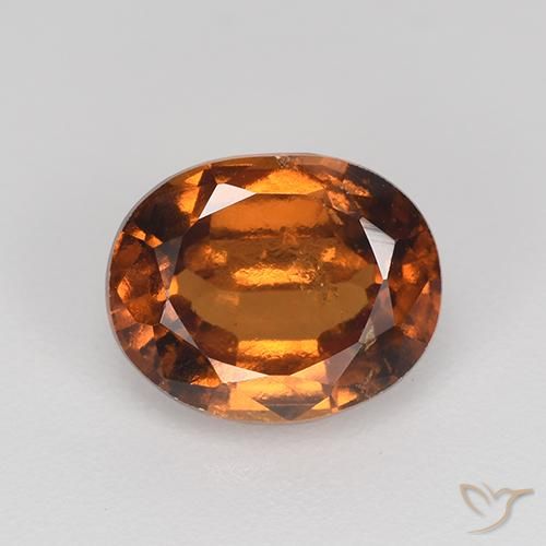 2.07ct Naturale Arancione scuro Granato hessonite, Ovale, VS-SI