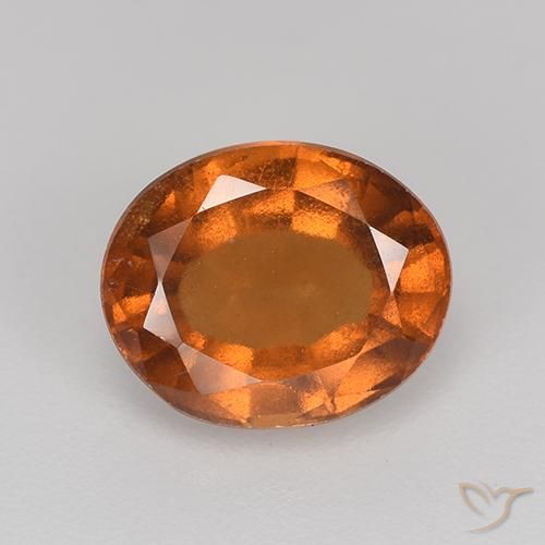 2.44ct Naturale Arancione scuro Granato hessonite, Ovale, VS-SI