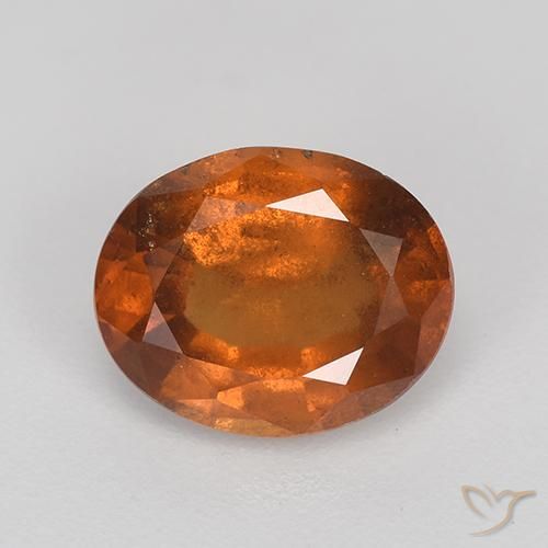 2.20ct Naturale Arancione rossastra Granato hessonite, Ovale, VS-SI