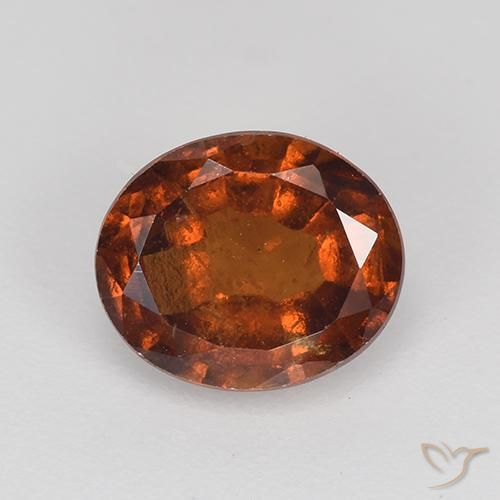 2.03ct Naturale Arancione rossastra Granato hessonite, Ovale, VS-SI