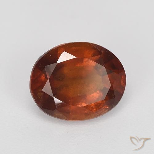 Granato hessonite Arancione scuro naturale da 2.10 ct, Ovale, VS-SI