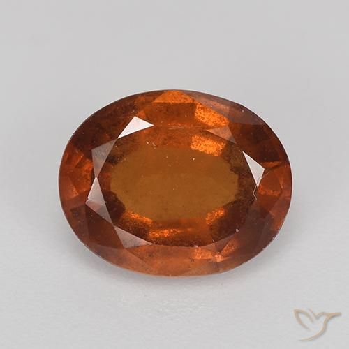 2.37ct Naturale Arancione rossastra Granato hessonite, Ovale, VS-SI