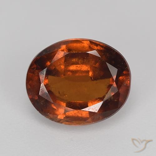 2.83ct Naturale Arancione scuro Granato hessonite, Ovale, VS-SI