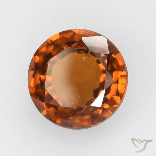 Granato hessonite Arancione Ambra naturale da 2.58 ct, Taglio rotondo, VS