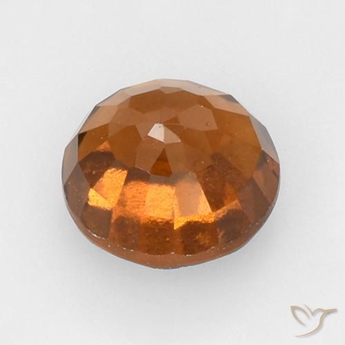 Granato hessonite Arancione Ambra naturale da 2.58 ct, Taglio rotondo, VS