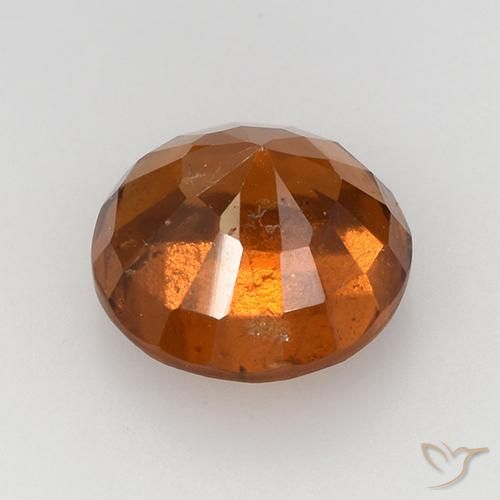 Granato hessonite Arancio medio-scuro naturale da 4.10 ct, Taglio rotondo, VS-SI
