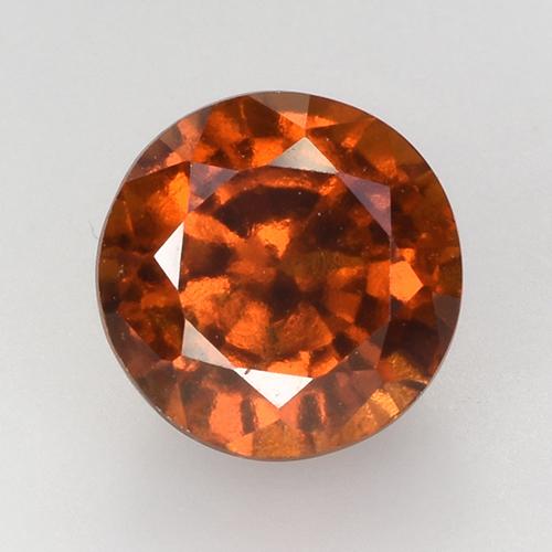 Granato essonite arancione scuro naturale da 2,78 ct, taglio rotondo, VS