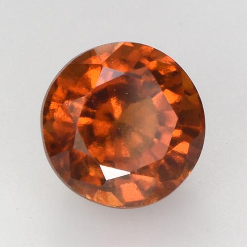 Granato essonite arancione scuro naturale da 2,78 ct, taglio rotondo, VS