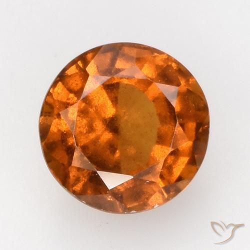 1.72ct Naturale Arancione scuro Granato hessonite, Rotondo, VS