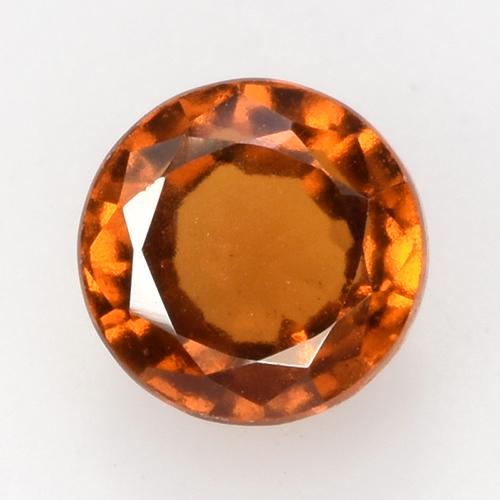 Granato essonite naturale arancione da 2,11 ct, taglio rotondo, VVS-VS