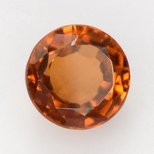Granato essonite naturale arancione da 2,11 ct, taglio rotondo, VVS-VS