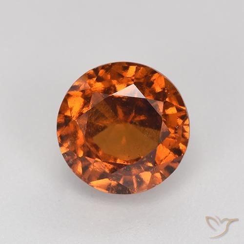 2.16ct Naturale Arancione scuro Granato hessonite, Rotondo, VS-SI