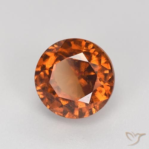 Granato hessonite Arancione scuro naturale da 2.16 ct, Rotondo, VS-SI