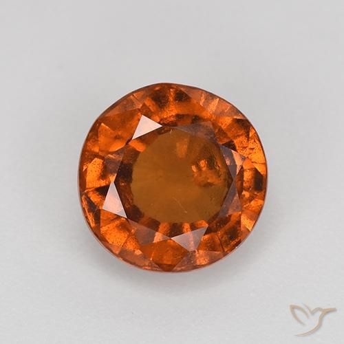 2.10ct Naturale Arancione Ambra Granato hessonite, Rotondo, VS-SI