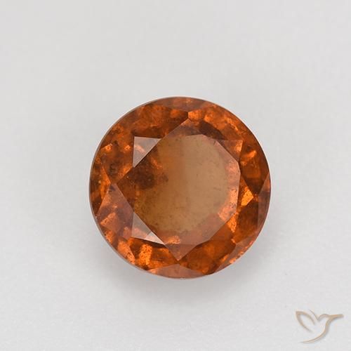 Granato hessonite Arancione scuro naturale da 1.85 ct, Rotondo, VS-SI