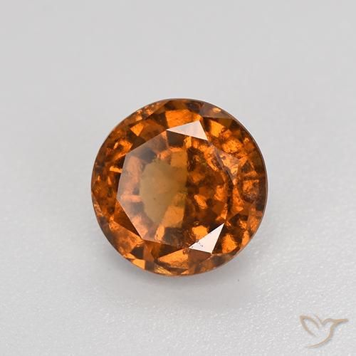 Granato hessonite Arancione scuro naturale da 1.64 ct, Rotondo, VS-SI