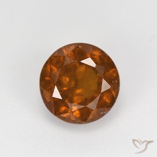 1.76ct Naturale Arancione rossastra Granato hessonite, Rotondo, VS-SI