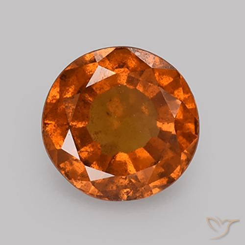 1.87ct Naturale Arancione rossastra Granato hessonite, Rotondo, VS