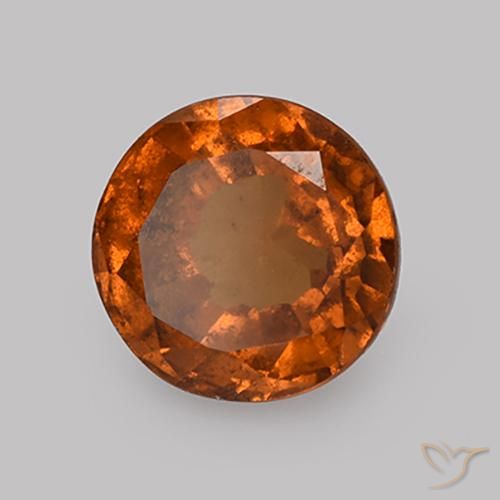 Granato hessonite Arancione rossastra naturale da 1.87 ct, Rotondo, VS