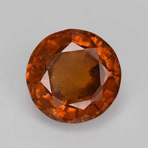 Granato hessonite Arancione rossastra naturale da 2.73 ct, Taglio rotondo, VS-SI