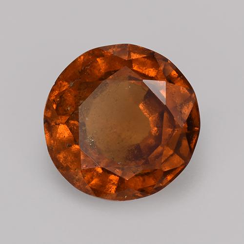 Granato hessonite Arancione rossastra naturale da 2.73 ct, Taglio rotondo, VS-SI