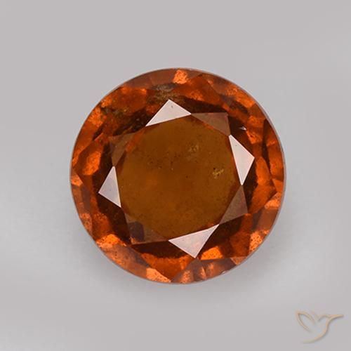 2.03ct Naturale Arancione scuro Granato hessonite, Rotondo, VS-SI