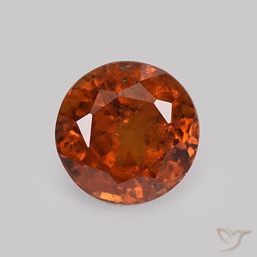 1.74ct Naturale Arancione Ambra Granato hessonite, Rotondo, VS-SI
