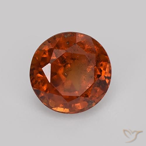 Granato hessonite Arancione Ambra naturale da 1.74 ct, Rotondo, VS-SI