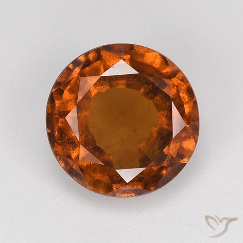 2.06ct Naturale Arancione scuro Granato hessonite, Rotondo, VS-SI