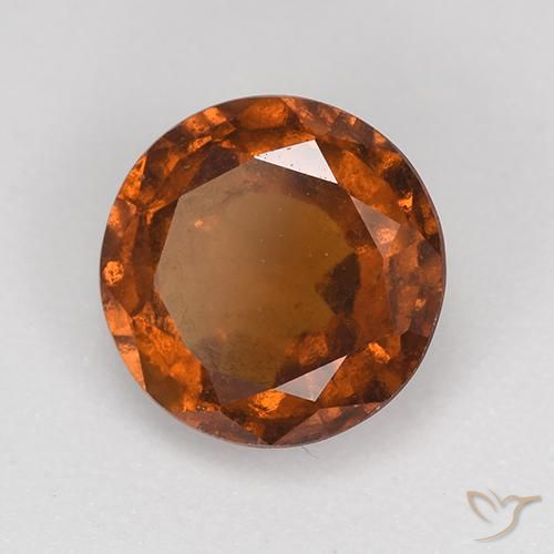 Granato hessonite Arancione scuro naturale da 2.06 ct, Rotondo, VS-SI