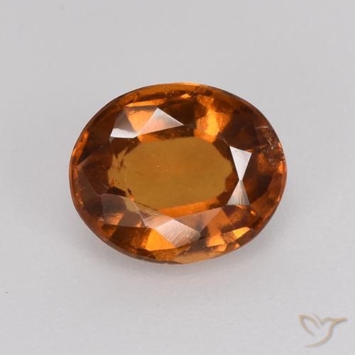 1.27ct Naturale Arancione scuro Granato hessonite, Ovale, VS