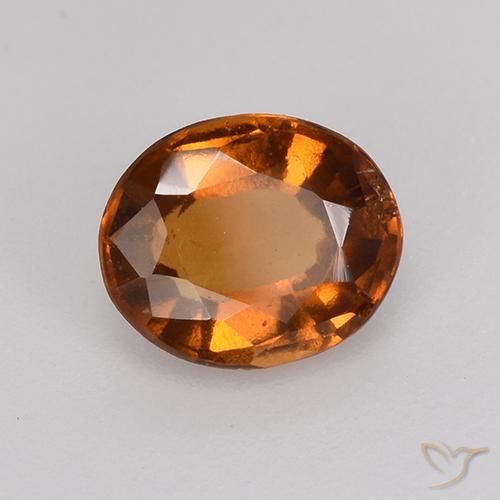 Granato hessonite Arancione scuro naturale da 1.27 ct, Ovale, VS