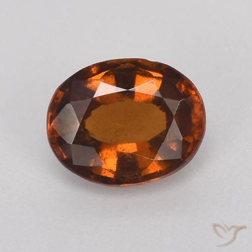 1.40ct Naturale Arancione Ambra Granato hessonite, Ovale, VS