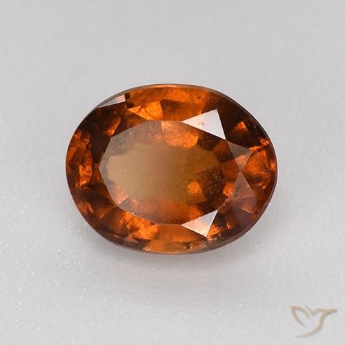 Granato hessonite Arancione scuro naturale da 1.34 ct, Ovale, VS-SI